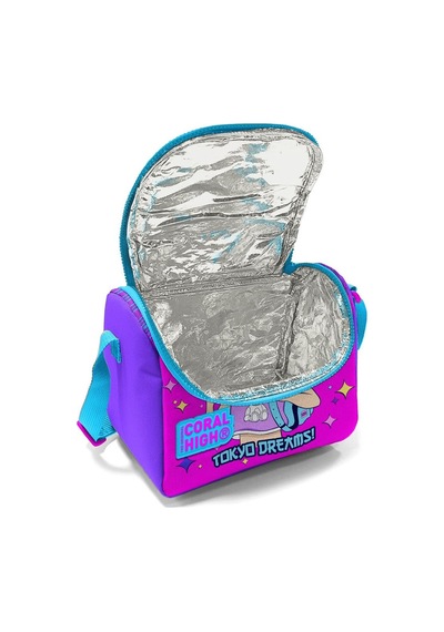 Coral High Kids Mor Pembe Mavi Simli K-Pop Desenli Thermo Beslenme Çantası 11849