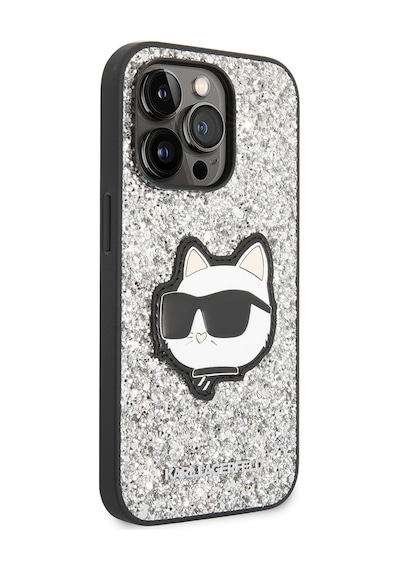 Apple Uyumlu iPhone 14 Pro Kılıf Karl Lagerfeld Parlak Taşlı Choupette Dizayn Kapak