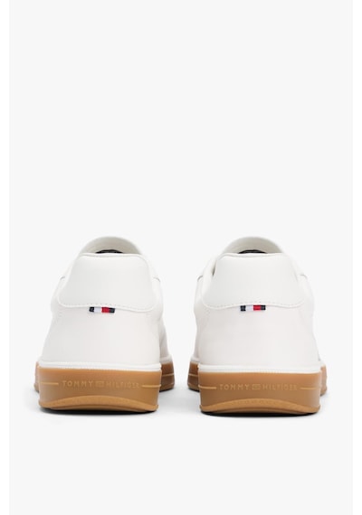 Tommy Hilfiger Th Logo Lux Ekru Deri Erkek Snekar-13408 Ekru