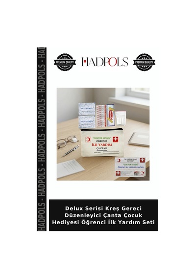 Delux Serisi Kreş Gereci Düzenleyici Çanta Çocuk Hediyesi Öğrenci İlk Yardım Seti