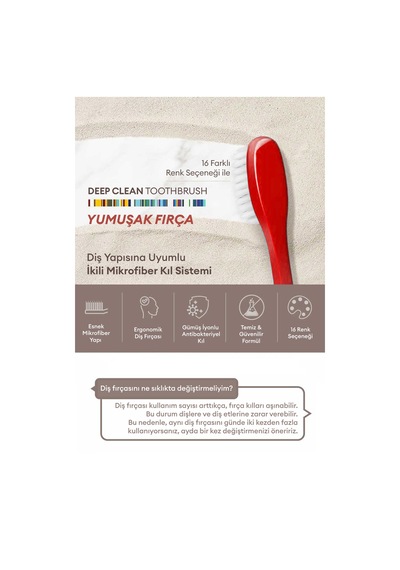 Diş Fırçası - Yumuşak Soft Kundal Deep Clean Toothbrush Soft Type 16 Set Çok Renkli