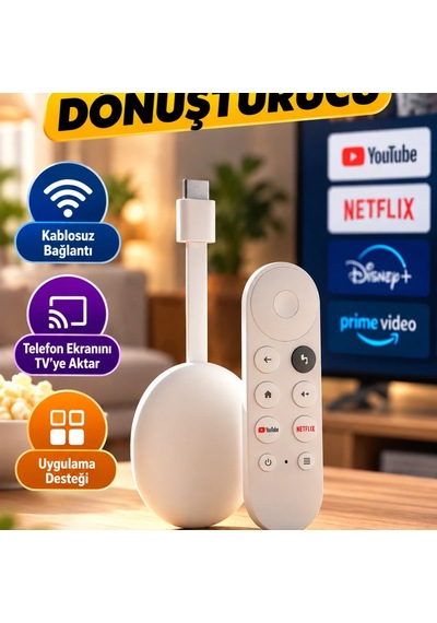 Kablosuz Akıllı Tv Dönüştürücü Uygulama Destekli Medya Aktarım Cihazı Diğer