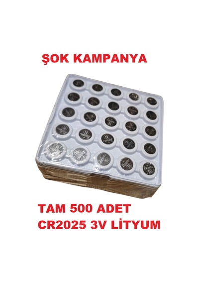 Liyuan Uzun Ömürlü Cr2025 3v Lityum Pil 500 Adetlik Özel Paketi