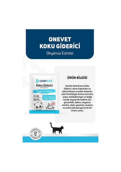 Onevet Kedi Kumu Koku Giderici Okyanus Esintili 15 Adet 25 gr
