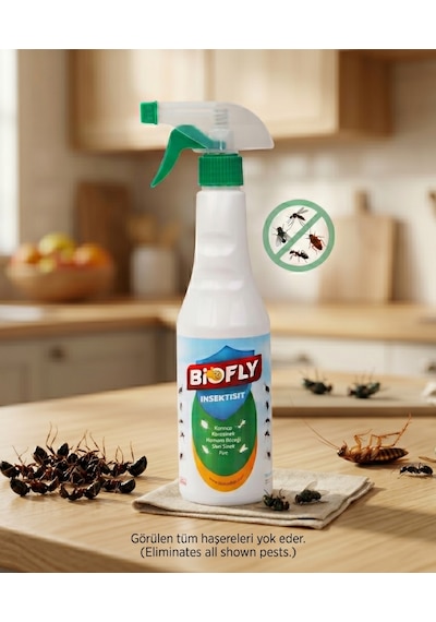 Haşere İlacı, Hamam Böceği, Karınca, Gümüş Böceği, Pire, Sivrisinek, Kara Sinek Biofly 400 Ml