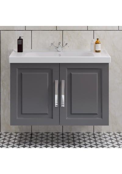 Denko Royal 90 Cm Mdf Albatros Gri Banyo Dolabı Takımı Gri Denko Royal 90 Cm Mdf Albatros Gri Banyo Dolabı Takımı Gri