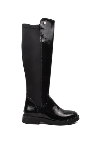 Pierre Cardin Siyah Kırışık Polyester Karışımlı Kadın Çizme Pc-52066 Z Siyah Kırışık