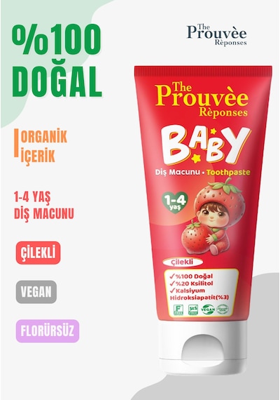 %100 Doğal Organik Bebek Ve Çocuk Diş Macunu 50 Ml Florürsüz Çürük Önleyici
