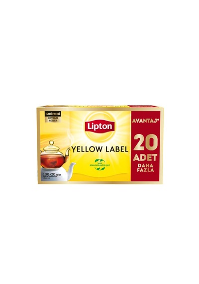 Li Pton Yellow Label Demlik Siyah Çay 120'li 384 G 4 Ad 120 Li Paket