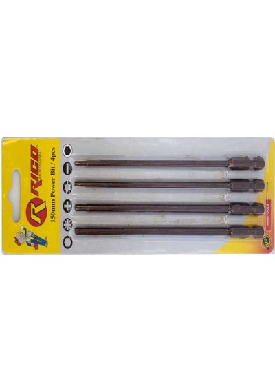 Rico 4 Parça Kaplamalı Torx Bits Set 150 MM