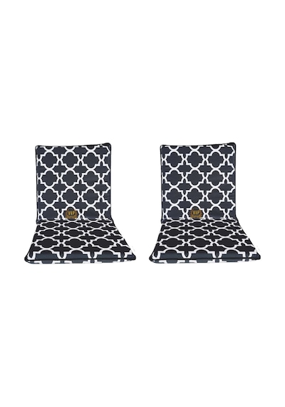 Viphomeconceptltd Sandalye Minderi 2 Adet Arkalıklı Büyük Fermuarlı Karaçatı