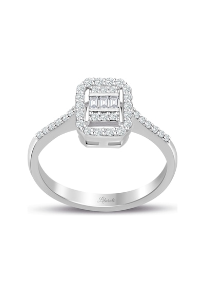 0.35 Ct. Baget Kare Modern Tasarım Tektaş Yüzük