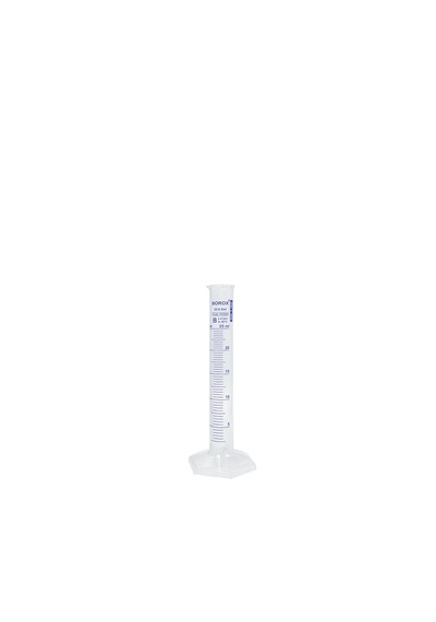 Borox Plastik Mezür 25 Ml - Uzun Form - Mavi Skala