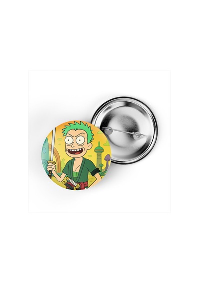 Zoro - 44 Mm İğneli Çanta Rozeti - 5 Adet Diğer