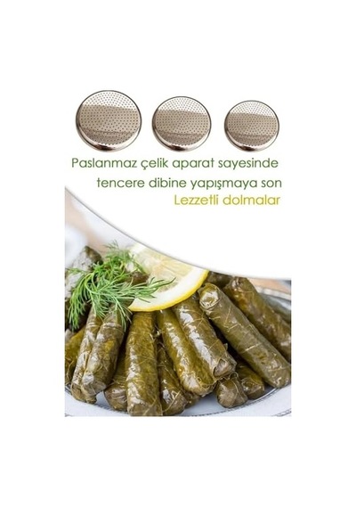 Home Dolma Sarma Altlığı Paslanmaz Çelik Yaprak Sarma Aparatı 3 Adet