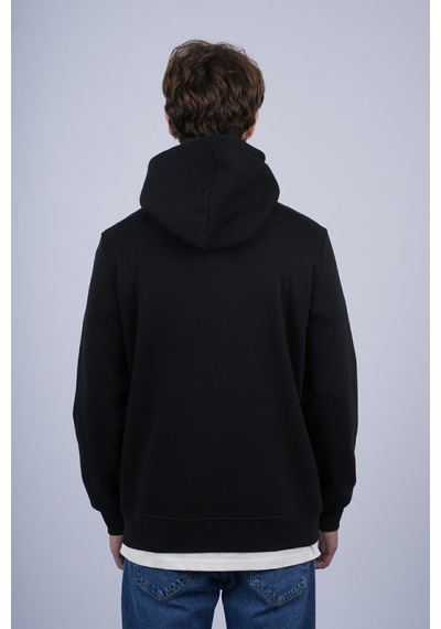 Sportuel Erkek Siyah 6506 Js Kapşonlu 3 İplik Basic Sweatshirt Jsswtk25e000005-siyah