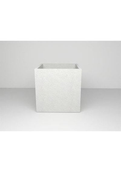 Nuano Consept Kübik Serisi Köşeli Saksı Beyaz 60x60