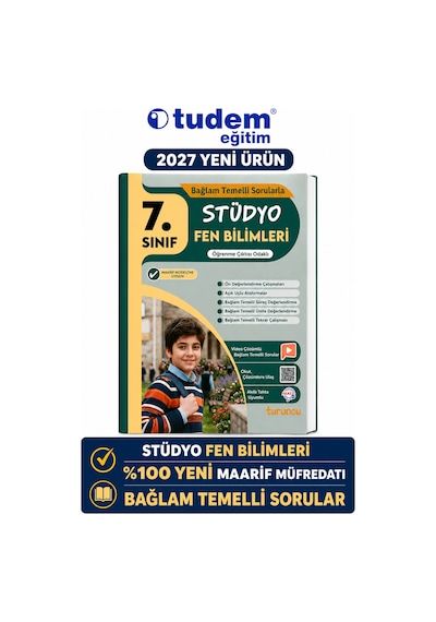 Tudem 7.sınıf 2027 Stüdyo Fen Bağlam Temelli Maarif Müfredat Soru Bankası Turuncu