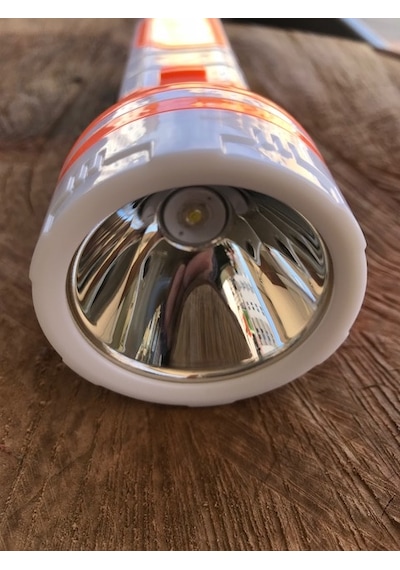 Goldpolice Led Şarjlı Fener Uzun Mesafe Kamp Feneri 4.2volt Siyah