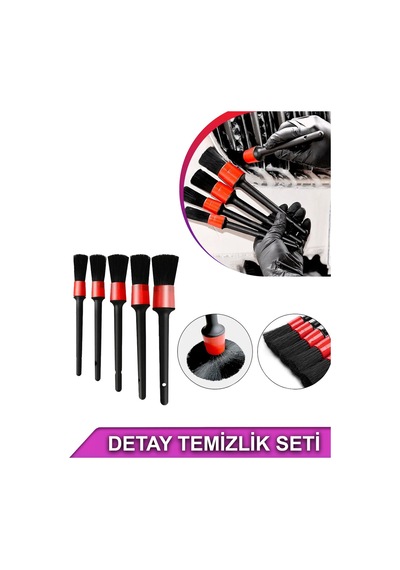 Thentech 5'li Detaylı Temizleme Seti Araba Temizlik Detay Temizliği Seti