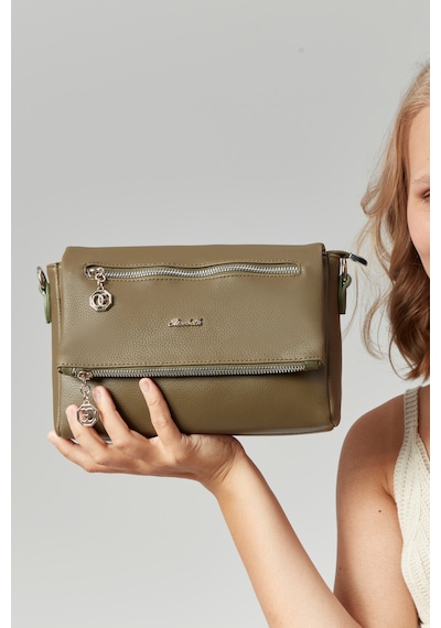 Morpelikan Kadın Dört Bölmeli Clutch Çarpraz Omuz Çantası