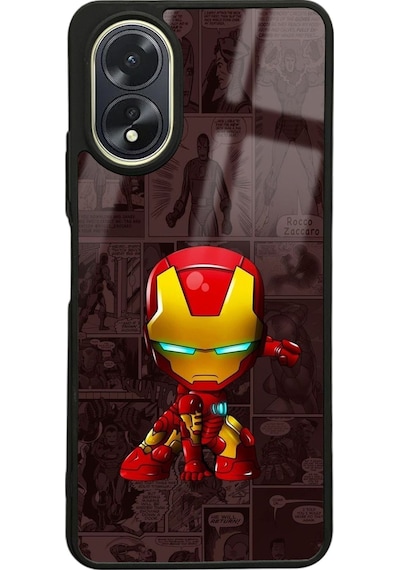 Oppo A38 İron Man Tasarımlı Glossy Telefon Kılıfı Çok Renkli