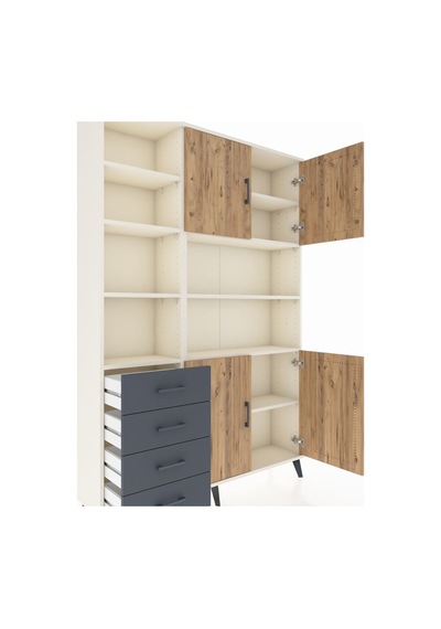 Arges Dolap 9 Raflı 4 Çekmeceli 4 Kapaklı 132x30x195 Aytaşı-çam/antrasit Atlas Çam/antrasıt Arges Dolap 9 Raflı 4 Çekmeceli 4 Kapaklı 132x30x195 Aytaşı-çam/antrasit Atlas Çam/antrasıt