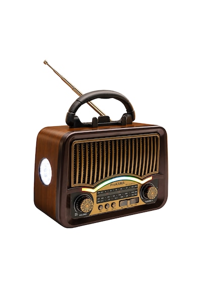 Prokama Bk-7082bts Solar Enerjili Şarjlı Nostaljik Retro Radyo