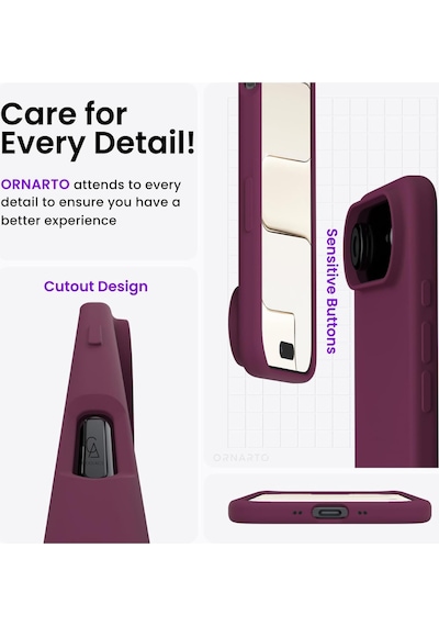 Apple Uyumlu iPhone 17 Air Içi Kadife Lansman Kılıf Ve 5d Tam Kaplayan Cam Ekran Koruyucu Koyu Mor