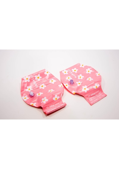 Çocuk Yüzücü Kolluğu - 11 / 30 Kg - Pembe / Çiçek Baskıl Meridyendukkan Nabaiji Pembe