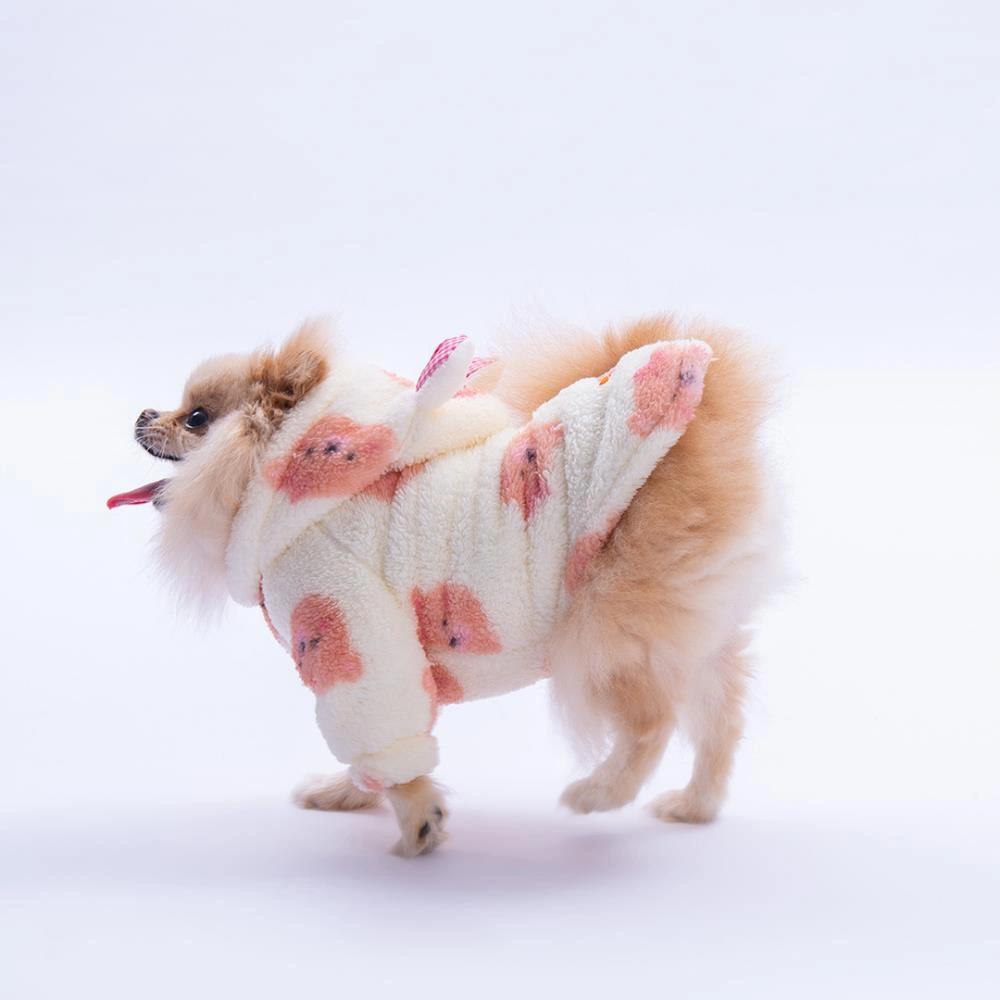Somon Sapporobear Hoodie Ayı Desenli Kulaklı Peluş Köpek Kıyafeti Kedi Kıyafeti Köpek Sweati