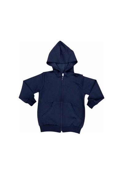 Nacar Store Unisex Çocuk Lacivert 2 Iplik Likralı Kapüşonlu Hırka