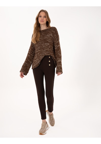 Pierre Cardin Kadın Kahverengi Kazak /triko 50324797-vr029 Kahverengi