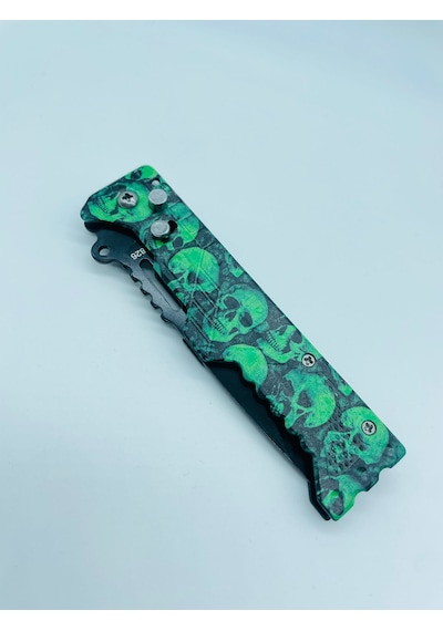 Columbia Marka Kurukafa Metal Kamp Bıçak Yeşil Kamp Çakı //21cm-826 Yeşil