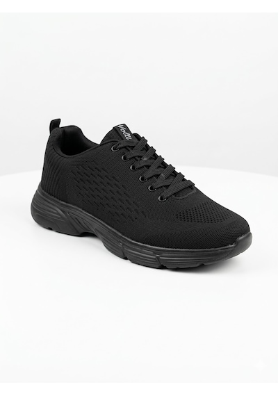 Volis M-232 Siyah Memory Foam Taban Büyük Numara Erkek Sneaker Ayakkabı 45-48 Siyah