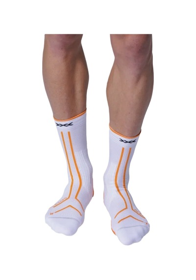 X-bıonıc X-bionic X-socks Trailrun Terraskin Expert Crew Unisex Beyaz Koşu Çorabı Xwbo