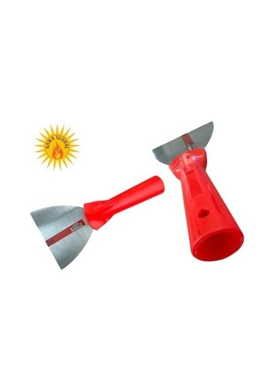 Feyza Yapı Plastik Saplı Metal Spatula Sıva Duvar Macun Boya Kazıma Ispatulası 12 Cm Takılabilir Sap