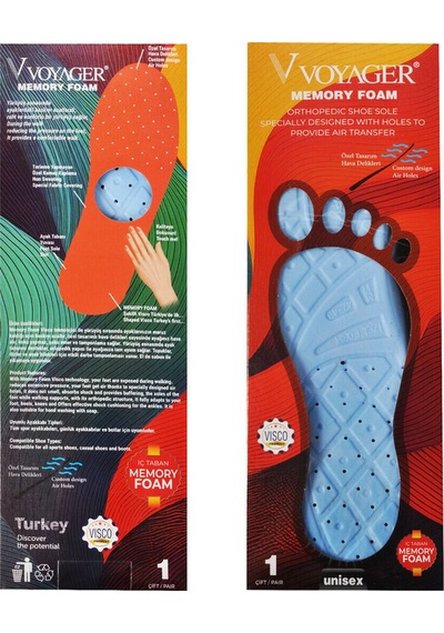 Siyah Anatomik Memory Foam Unisex İç Tabanlık