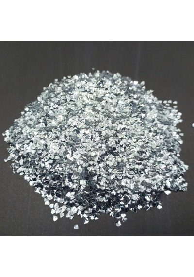Glitter Epoksi Reçine Süsleme Pulu Üç Boyutlu Elmas Görünümlü Nail Art Makyaj Sim Gümüş 100 Gr