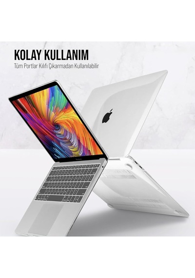 Macbook Air 15" M2 A2941 İnce Sararmayan Şeffaf Macbook Crystal İshield Kapak Sert Kabuk Koruma Kılıfı Belirtilmemiş