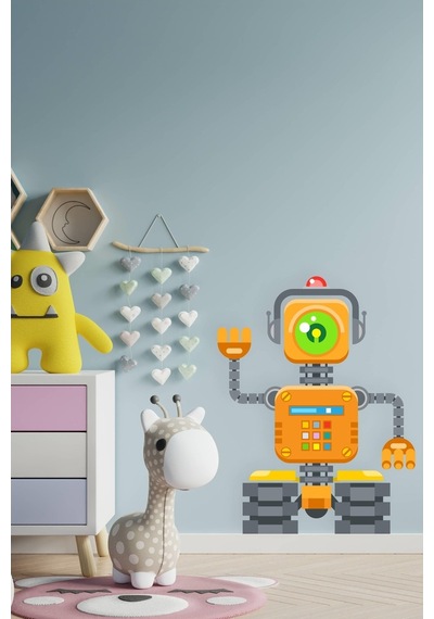 MSticker Robot Adam Sticker-Çocuk Bebek Odası Sticker