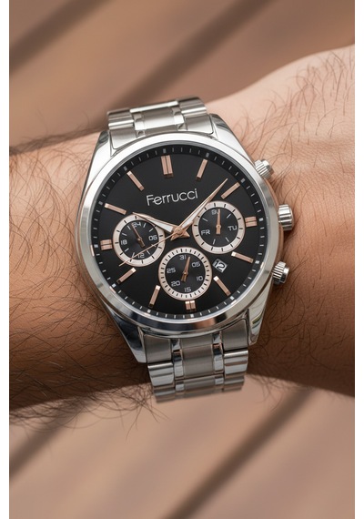 Ferrucci Gümüş Çelik Kordon Erkek Kol Saati L03634m.02 Gümüş