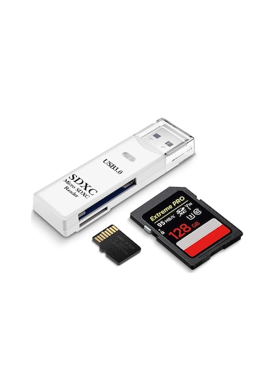 Foxyn FXN-143 TF-SD-USB 3.0 Bellek Kart Okuyucu Beyaz