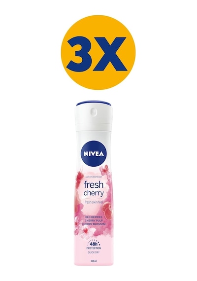 Nivea Fresh Cherry Kadın Sprey Deodorant 150 ML x 3
