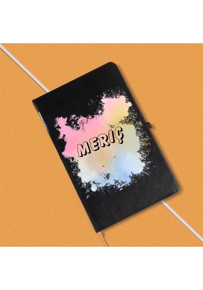 İsme Özel Sulu Boya Efektli Defter