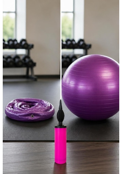 Tr Manuel Hava Pompası, Pilates Topu Ve Şişme Egzersiz Ekipmanları İçin El Tipi Şişirme Pompası, Asorti Renk
