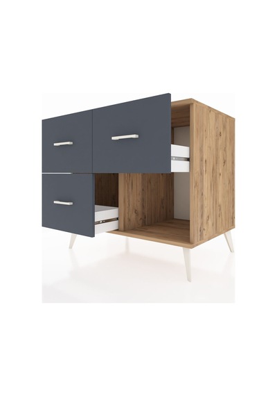 Kronos Şifonyer 3 Çekmeceli 88x59x80 Çam-aytaşı/antrasit Aytaşı/antrasit Kronos Şifonyer 3 Çekmeceli 88x59x80 Çam-aytaşı/antrasit Aytaşı/antrasit