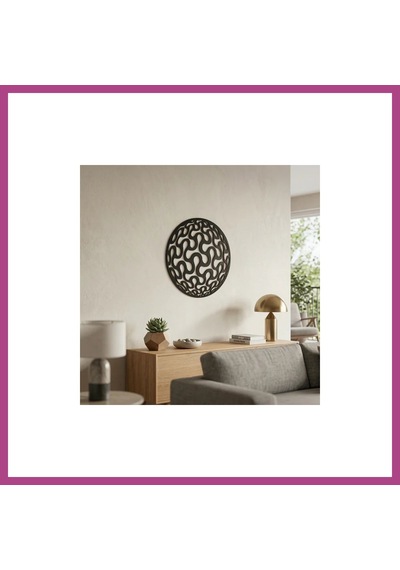 Gees Global Geometrik Desenli Daire Duvar Tablosu Mdf Lazer Kesim Modern Minimal Duvar Süsü Gbzs