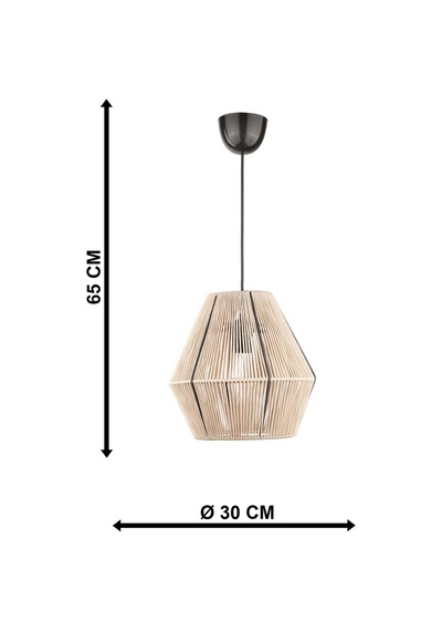 Begüsa Kalte Tekli Avize Somon 30 Cm Örgülü