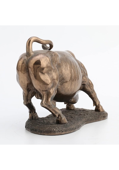 Veronese Design 24 Cm X 15 Cm Soğuk Döküm Reçine Antik Bronz Kaplama Boğa Heykeli Genel